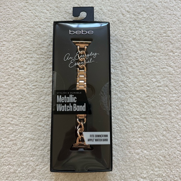 Bebe Stylish Durable Metallic iPhone watch band with sliding adapters. - Picture 1 of 2